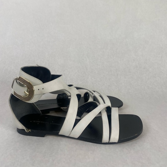 Sigerson Morrison Candee Strap Buckle Ankle Sandals - Picture 2 of 5